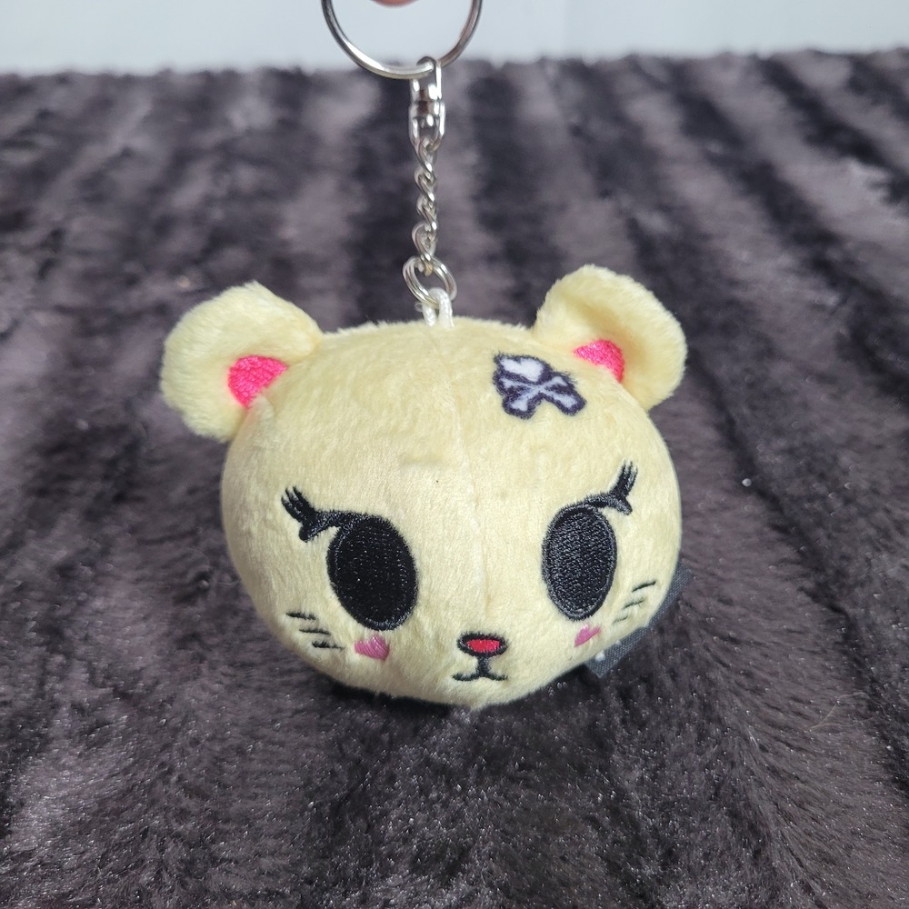 Tokidoki Kawaii Plush Keychain Yellow Bear Character Bag Charm Embroidered